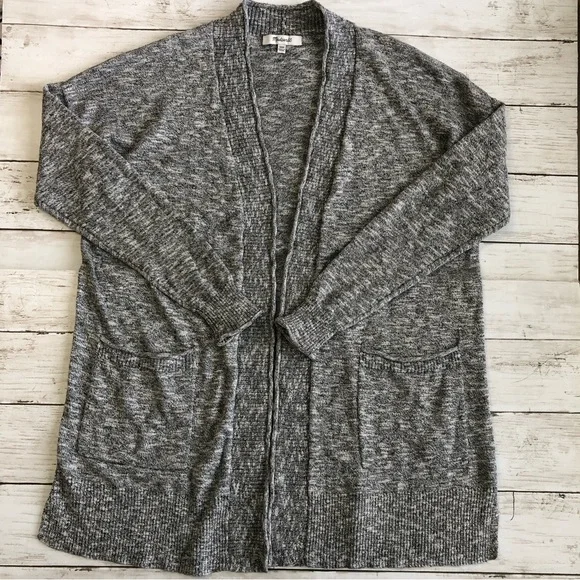 MADEWELL Women’s Heathered Grey Cardigan Knit Sweater Sz XXS - Picture 4 of 13